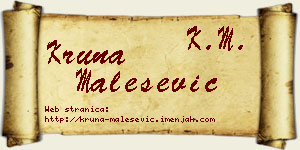 Kruna Malešević vizit kartica